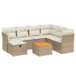 vidaXL Set Divano da Giardino 8 pz con Cuscini Beige in Polyrattan vidaXL Set Divano da Giardino 8 pz con Cuscini Beige in Polyrattan