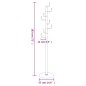 vidaXL Appendiabiti Nero 183 cm in Ferro Verniciato a Polvere