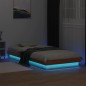 vidaXL Giroletto LED Marrone Cera 100x200 cm in Legno Massello di Pino vidaXL Giroletto LED Marrone Cera 100x200 cm in Legno Massello di Pino