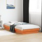 vidaXL Giroletto LED Marrone Cera 100x200 cm in Legno Massello di Pino vidaXL Giroletto LED Marrone Cera 100x200 cm in Legno Massello di Pino