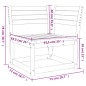 vidaXL Divano Angolare Giardino Marrone Cera 73x73x78cm Massello Pino vidaXL Divano Angolare Giardino Marrone Cera 73x73x78cm Massello Pino