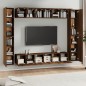 Set Mobili Porta TV 10 pz Rovere Marrone in Legno Multistrato Set Mobili Porta TV 10 pz Rovere Marrone in Legno Multistrato