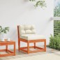 vidaXL Divano Giardino Cuscini Marrone Cera Massello di Pino vidaXL Divano Giardino Cuscini Marrone Cera Massello di Pino