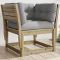 vidaXL Divano Giardino Braccioli con Cuscini Legno di Pino Impregnato vidaXL Divano Giardino Braccioli con Cuscini Legno di Pino Impregnato