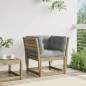 vidaXL Divano Giardino Braccioli con Cuscini Legno di Pino Impregnato vidaXL Divano Giardino Braccioli con Cuscini Legno di Pino Impregnato