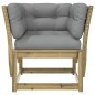 vidaXL Divano Giardino Braccioli con Cuscini Legno di Pino Impregnato vidaXL Divano Giardino Braccioli con Cuscini Legno di Pino Impregnato