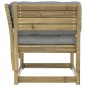 vidaXL Divano Giardino Braccioli con Cuscini Legno di Pino Impregnato vidaXL Divano Giardino Braccioli con Cuscini Legno di Pino Impregnato