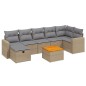 vidaXL Set Divano da Giardino 8 pz con Cuscini Beige Misto Polyrattan vidaXL Set Divano da Giardino 8 pz con Cuscini Beige Misto Polyrattan