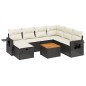 vidaXL Set Divani da Giardino con Cuscini 8 pz Nero in Polyrattan vidaXL Set Divani da Giardino con Cuscini 8 pz Nero in Polyrattan