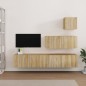 Set di Mobili Porta TV 4 pz Rovere Sonoma in Legno Multistrato Set di Mobili Porta TV 4 pz Rovere Sonoma in Legno Multistrato