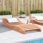 vidaXL Lettino Marrone Cera 205x80x31,5 cm in Legno Massello di Pino vidaXL Lettino Marrone Cera 205x80x31,5 cm in Legno Massello di Pino