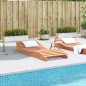 vidaXL Lettino Marrone Cera 205x80x31,5 cm in Legno Massello di Pino vidaXL Lettino Marrone Cera 205x80x31,5 cm in Legno Massello di Pino