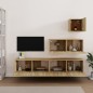 Set di Mobili Porta TV 4 pz Rovere Sonoma in Legno Multistrato Set di Mobili Porta TV 4 pz Rovere Sonoma in Legno Multistrato