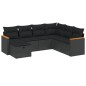 vidaXL Set Divani da Giardino con Cuscini 7pz Nero Polyrattan vidaXL Set Divani da Giardino con Cuscini 7pz Nero Polyrattan
