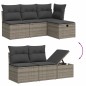 vidaXL Set Divani da Giardino 7 pz con Cuscini Grigio in Polyrattan vidaXL Set Divani da Giardino 7 pz con Cuscini Grigio in Polyrattan