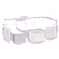 vidaXL Set Divani da Giardino 7 pz con Cuscini Grigio in Polyrattan vidaXL Set Divani da Giardino 7 pz con Cuscini Grigio in Polyrattan