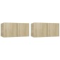 Set di Mobili Porta TV 4 pz Rovere Sonoma in Legno Multistrato Set di Mobili Porta TV 4 pz Rovere Sonoma in Legno Multistrato