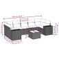 vidaXL Set Divani da Giardino con Cuscini 8 pz Nero in Polyrattan vidaXL Set Divani da Giardino con Cuscini 8 pz Nero in Polyrattan