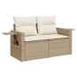 vidaXL Set Divani da Giardino 7 pz con Cuscini Beige in Polyrattan vidaXL Set Divani da Giardino 7 pz con Cuscini Beige in Polyrattan