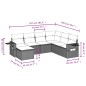 vidaXL Set Divani da Giardino 7 pz con Cuscini Beige in Polyrattan vidaXL Set Divani da Giardino 7 pz con Cuscini Beige in Polyrattan