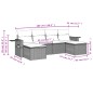 vidaXL Set Divano da Giardino 6 pz con Cuscini Grigio in Polyrattan