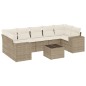 vidaXL Set Divano da Giardino 8 pz con Cuscini Beige in Polyrattan vidaXL Set Divano da Giardino 8 pz con Cuscini Beige in Polyrattan