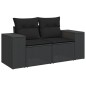 vidaXL Set Divani da Giardino 9 pz con Cuscini Nero in Polyrattan vidaXL Set Divani da Giardino 9 pz con Cuscini Nero in Polyrattan
