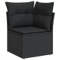 vidaXL Set Divani da Giardino 9 pz con Cuscini Nero in Polyrattan vidaXL Set Divani da Giardino 9 pz con Cuscini Nero in Polyrattan