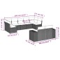 vidaXL Set Divani da Giardino 9 pz con Cuscini Nero in Polyrattan vidaXL Set Divani da Giardino 9 pz con Cuscini Nero in Polyrattan