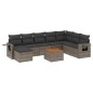 vidaXL Set Divano da Giardino 9 pz con Cuscini Grigio in Polyrattan vidaXL Set Divano da Giardino 9 pz con Cuscini Grigio in Polyrattan