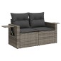 vidaXL Set Divano da Giardino 9 pz con Cuscini Grigio in Polyrattan vidaXL Set Divano da Giardino 9 pz con Cuscini Grigio in Polyrattan