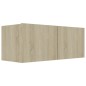 Set di Mobili Porta TV 3 pz Rovere Sonoma in Legno Multistrato Set di Mobili Porta TV 3 pz Rovere Sonoma in Legno Multistrato
