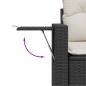 vidaXL Set Divani da Giardino 11 pz con Cuscini in Polyrattan Nero vidaXL Set Divani da Giardino 11 pz con Cuscini in Polyrattan Nero