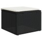 vidaXL Set Divani da Giardino 11 pz con Cuscini in Polyrattan Nero vidaXL Set Divani da Giardino 11 pz con Cuscini in Polyrattan Nero
