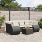 vidaXL Set Divani da Giardino con Cuscini 7pz Nero Polyrattan vidaXL Set Divani da Giardino con Cuscini 7pz Nero Polyrattan