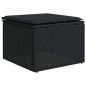 vidaXL Set Divani da Giardino con Cuscini 8 pz Nero in Polyrattan