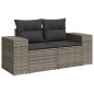 vidaXL Set Divano da Giardino 10 pz con Cuscini Grigio in Polyrattan vidaXL Set Divano da Giardino 10 pz con Cuscini Grigio in Polyrattan