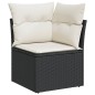 vidaXL Set Divani da Giardino 11 pz con Cuscini in Polyrattan Nero vidaXL Set Divani da Giardino 11 pz con Cuscini in Polyrattan Nero