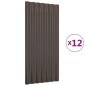 Pannelli Tetto 12pz Acciaio Verniciato Polvere Marrone 80x36 cm Pannelli Tetto 12pz Acciaio Verniciato Polvere Marrone 80x36 cm