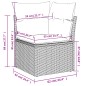 vidaXL Set Divani da Giardino 11 pz con Cuscini in Polyrattan Nero vidaXL Set Divani da Giardino 11 pz con Cuscini in Polyrattan Nero