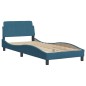 vidaXL Letto con Materasso Blu 90x200 cm in Velluto vidaXL Letto con Materasso Blu 90x200 cm in Velluto
