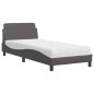 vidaXL Letto con Materasso Grgio 90x200 cm in Similpelle vidaXL Letto con Materasso Grgio 90x200 cm in Similpelle
