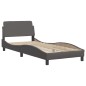 vidaXL Letto con Materasso Grgio 90x200 cm in Similpelle vidaXL Letto con Materasso Grgio 90x200 cm in Similpelle