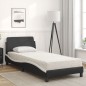 vidaXL Letto con Materasso Nero e Bianco 90x200 cm in Similpelle vidaXL Letto con Materasso Nero e Bianco 90x200 cm in Similpelle