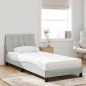vidaXL Letto con Materasso Grigio Chiaro 80x200 cm in Velluto vidaXL Letto con Materasso Grigio Chiaro 80x200 cm in Velluto