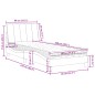 vidaXL Letto con Materasso Grigio Chiaro 80x200 cm in Velluto vidaXL Letto con Materasso Grigio Chiaro 80x200 cm in Velluto