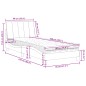 vidaXL Letto con Materasso Grigio Chiaro 90x200 cm in Velluto vidaXL Letto con Materasso Grigio Chiaro 90x200 cm in Velluto
