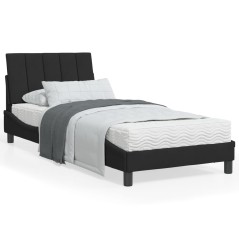 vidaXL Letto con Materasso Nero 90x200 cm in Velluto