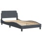 vidaXL Letto con Materasso Grigio Scuro 100x200 cm in Velluto vidaXL Letto con Materasso Grigio Scuro 100x200 cm in Velluto