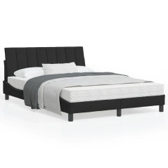 vidaXL Letto con Materasso Nero 120x200 cm in Velluto